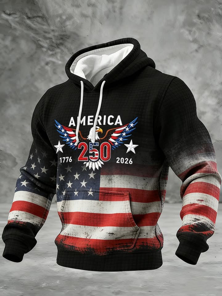 America 250th Anniversary Hoodie 1776 2026 American Flag Gifts For Patriotic For Men - Lilybirchmarket