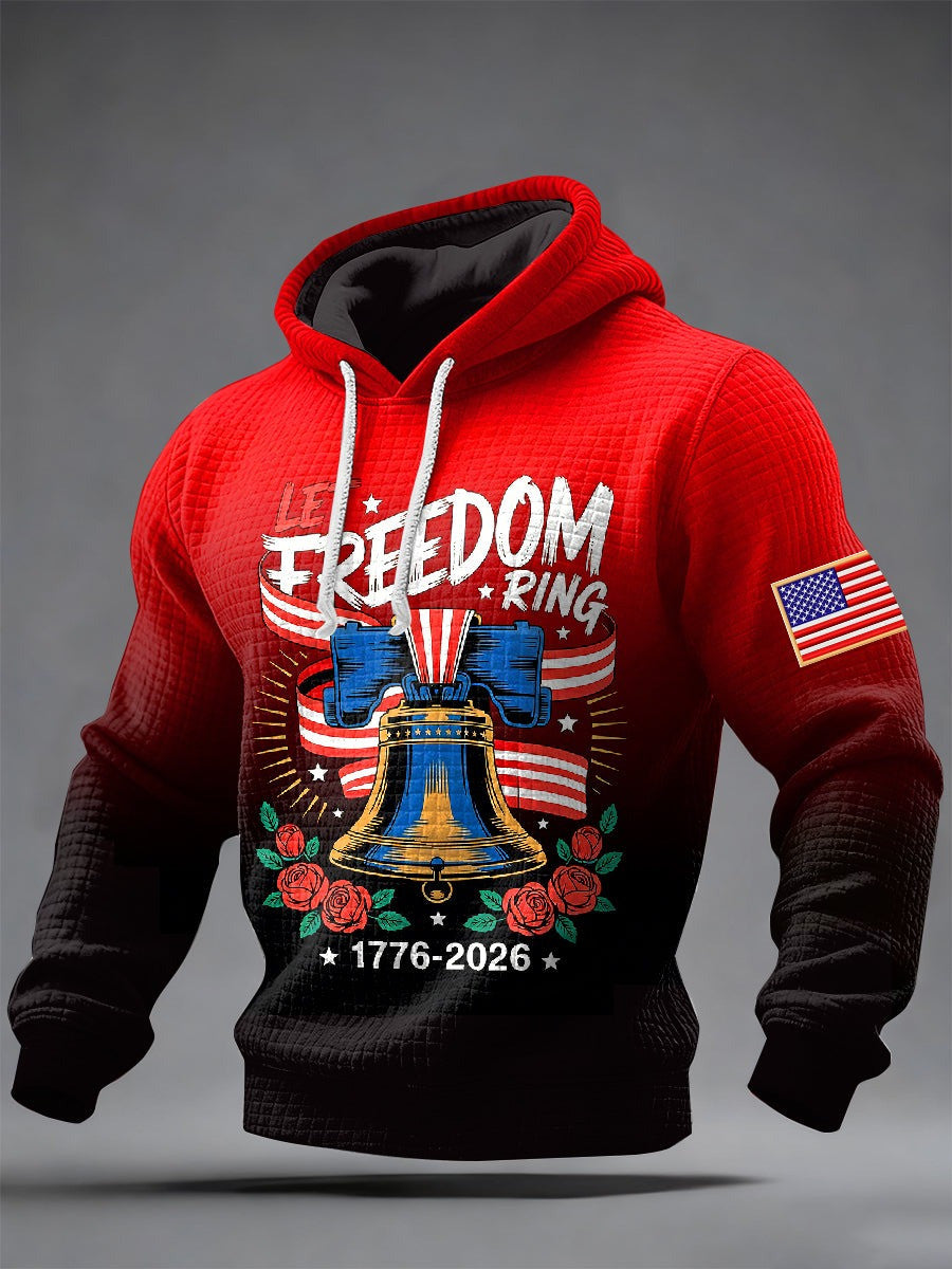 America 250th Anniversary Hoodie Let Freedom Ring 1776 2026 Merch 4Th Of July Present - Lilybirchmarket