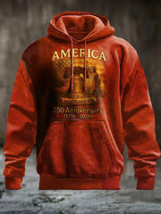 America 250th Anniversary Hoodies Library Statues USA Celebrating 250 Years Of Freedom - Lilybirchmarket