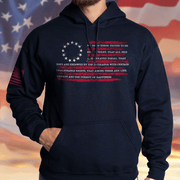America Declaration Hoodie USA Flag Patriotic Clothing Grunt Style Merch Gifts For Men - Lilybirchmarket