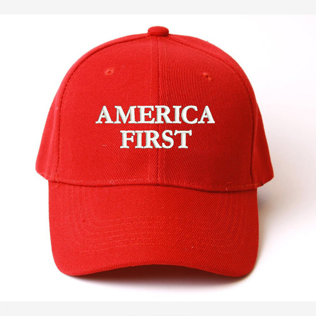 America First Hat Embroidered Red USA Patriotic Hat Gifts For Dad - Lilybirchmarket