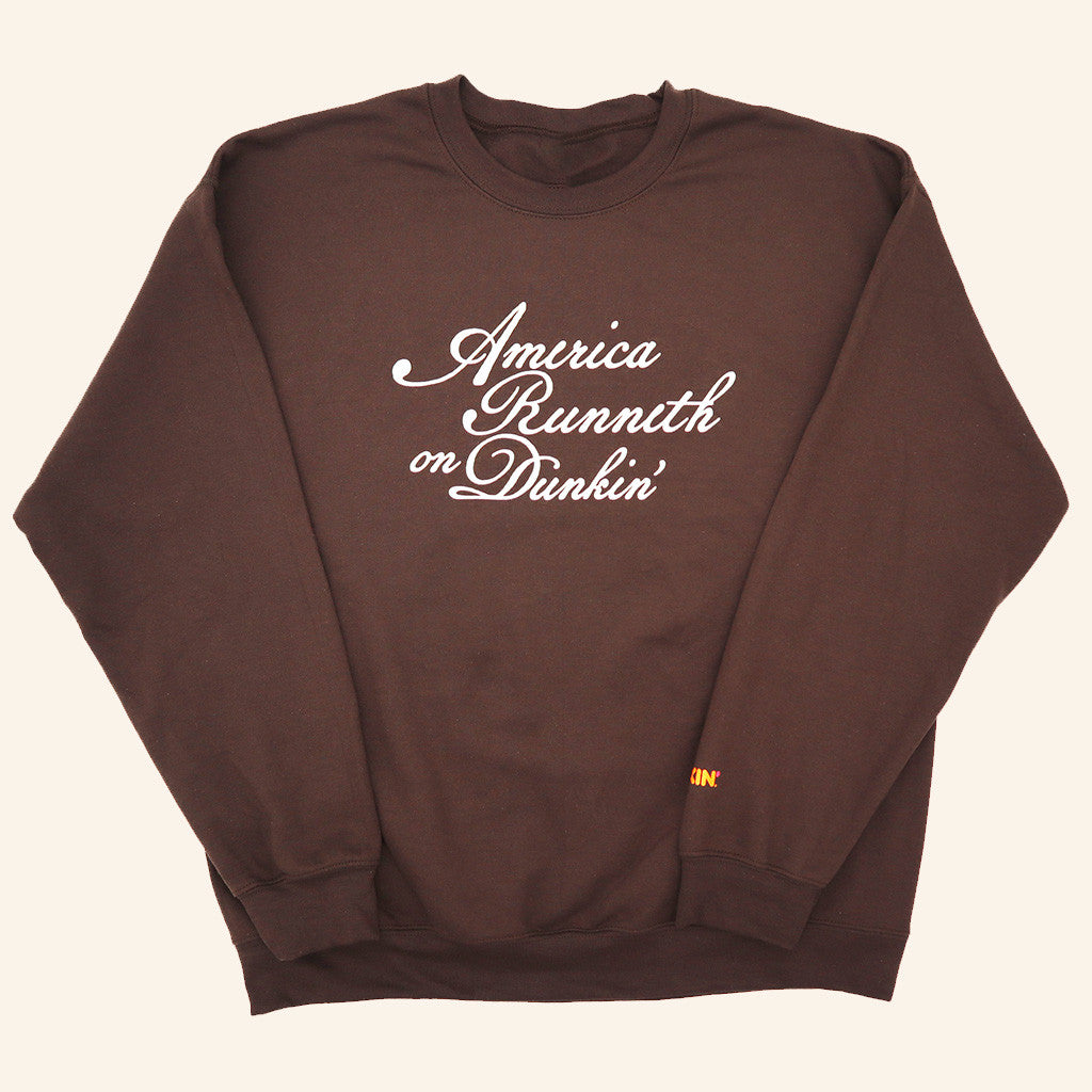 America Runneth On Dunkin Merch America Runneth On Dunkin' Sweatshirt Best Gifts For Her - Lilybirchmarket