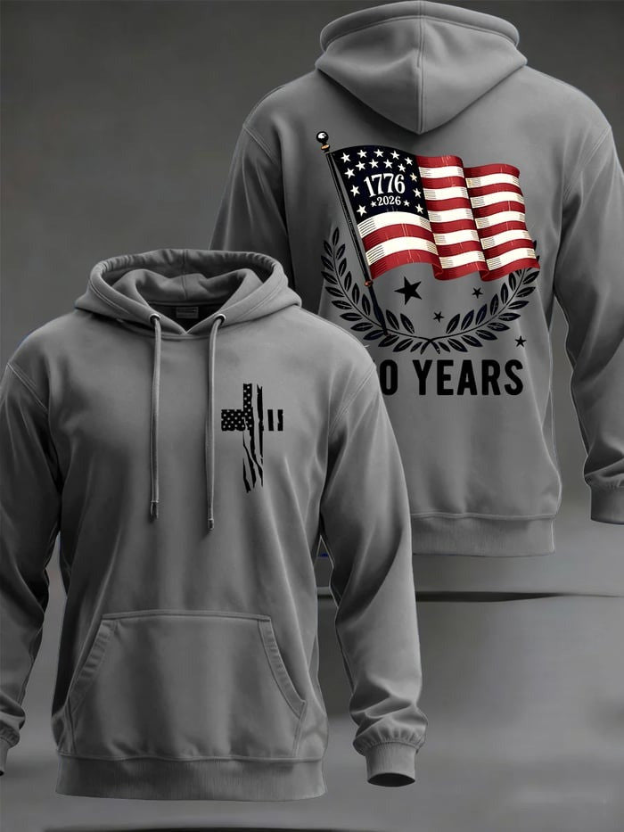 American 250th Anniversary Hoodie USA Flag Clothes For Fourth Of July Gifts For Men - Lilybirchmarket