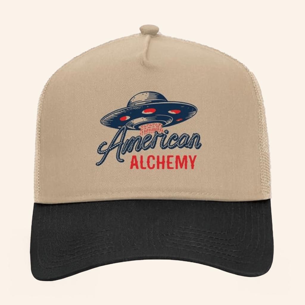 American Alchemy Merch UFO Trucker Hat Gifts For Husband - Lilybirchmarket