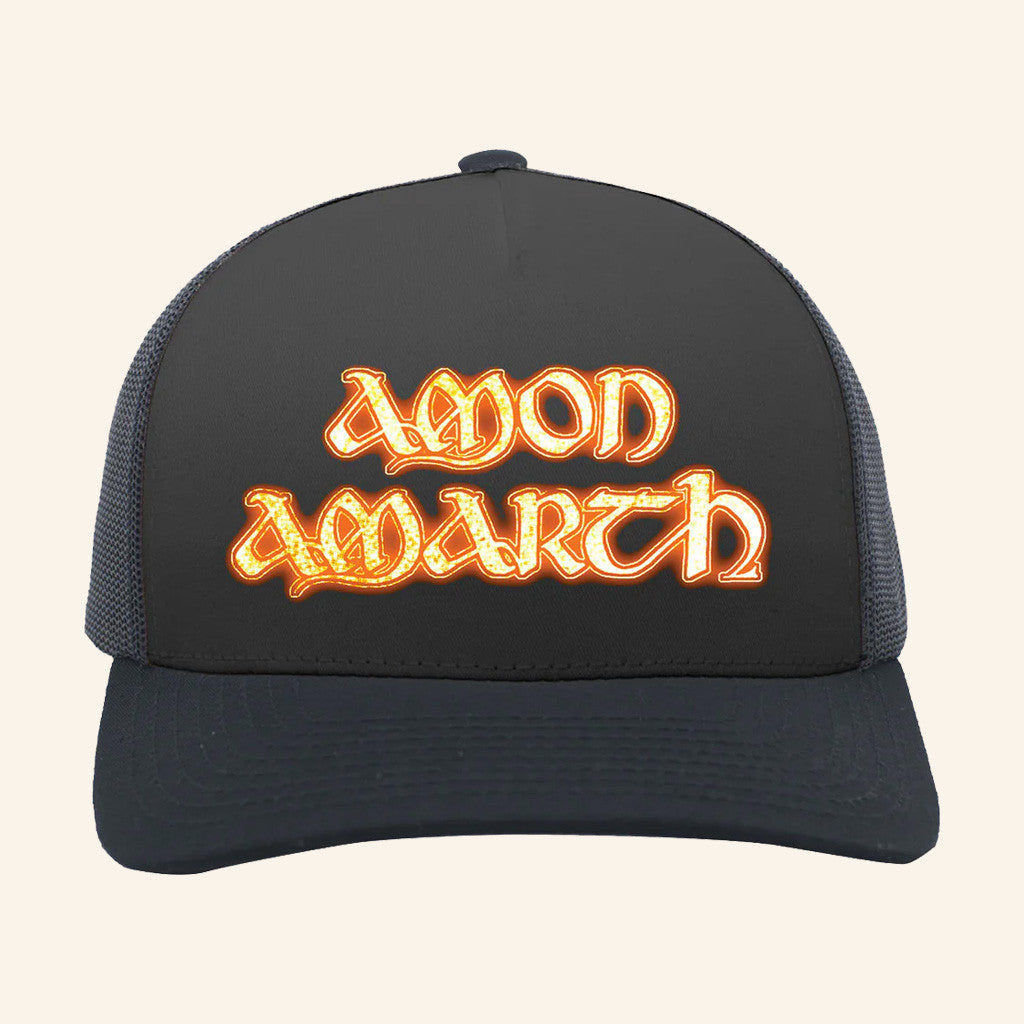 Amon Amarth Merch Logo Trucker Hat Gifts For Band Fans - Lilybirchmarket