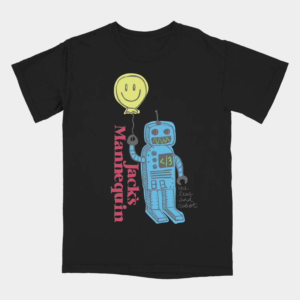 Andrew McMahon Merch Jack's Mannequin Sad Robot T-Shirt Presents For Music Lovers - Lily Birch Market