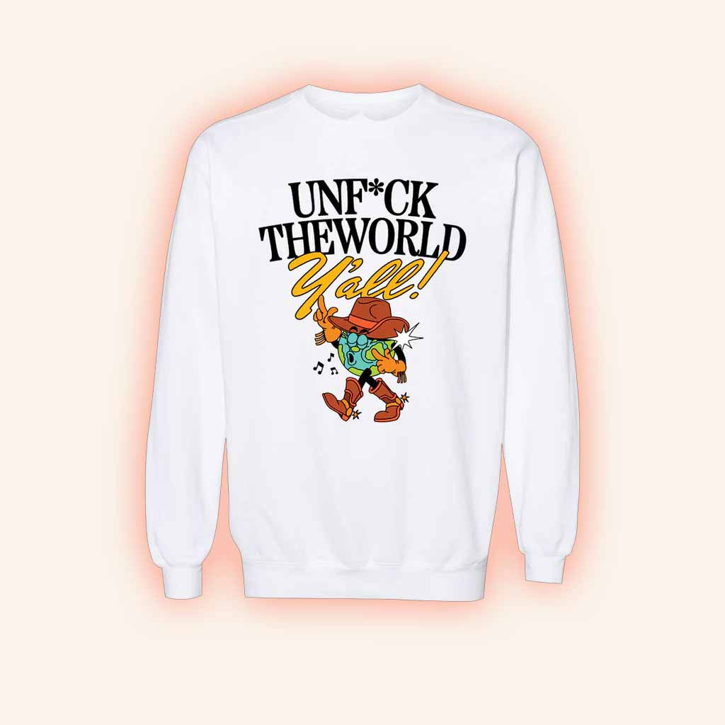Angel Olsen Merch Unfcktheworld Y'all Sweatshirt Gifts For Friends - Lilybirchmarket
