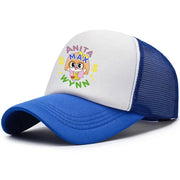 Anita Max Wynn Hat Drake Merch Royal And White Trucker Hat Gifts For Friends - Lilybirchmarket