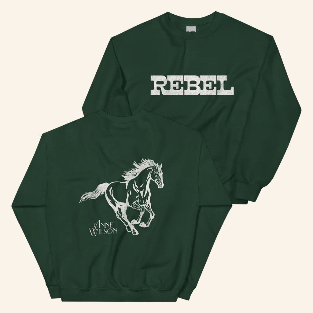 Anne Wilson Merch REBEL Crewneck Anne Wilson Sweatshirt Cool Gifts For Music Lovers - Lilybirchmarket