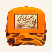Anne Wilson Merch REBEL Orange Camo Trucker Hat Anne Wilson Hat Birthday Gifts For Friends - Lilybirchmarket