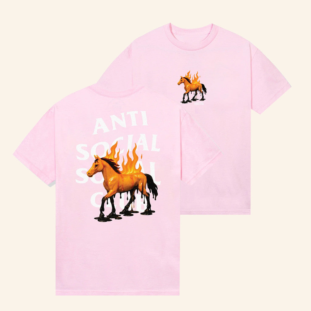 Anti Social Social Club Merch ASSC 2026 CNY Flames Horse T-Shirt Gifts For Sister - Lily Birch Market