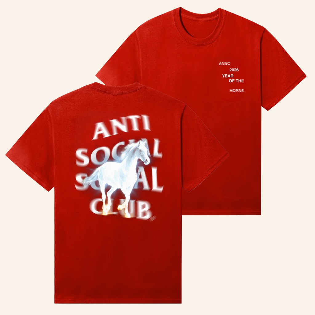 Anti Social Social Club Merch ASSC Glowing Horse T-Shirt Best Birthday Gift For Him - Lily Birch Market