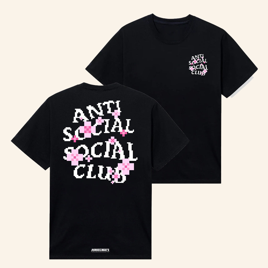 Anti Social Social Club Merch ASSC X Minecraft Cherry Blossom T-Shirt Xmas Gifts For Girlfriend - Lily Birch Market