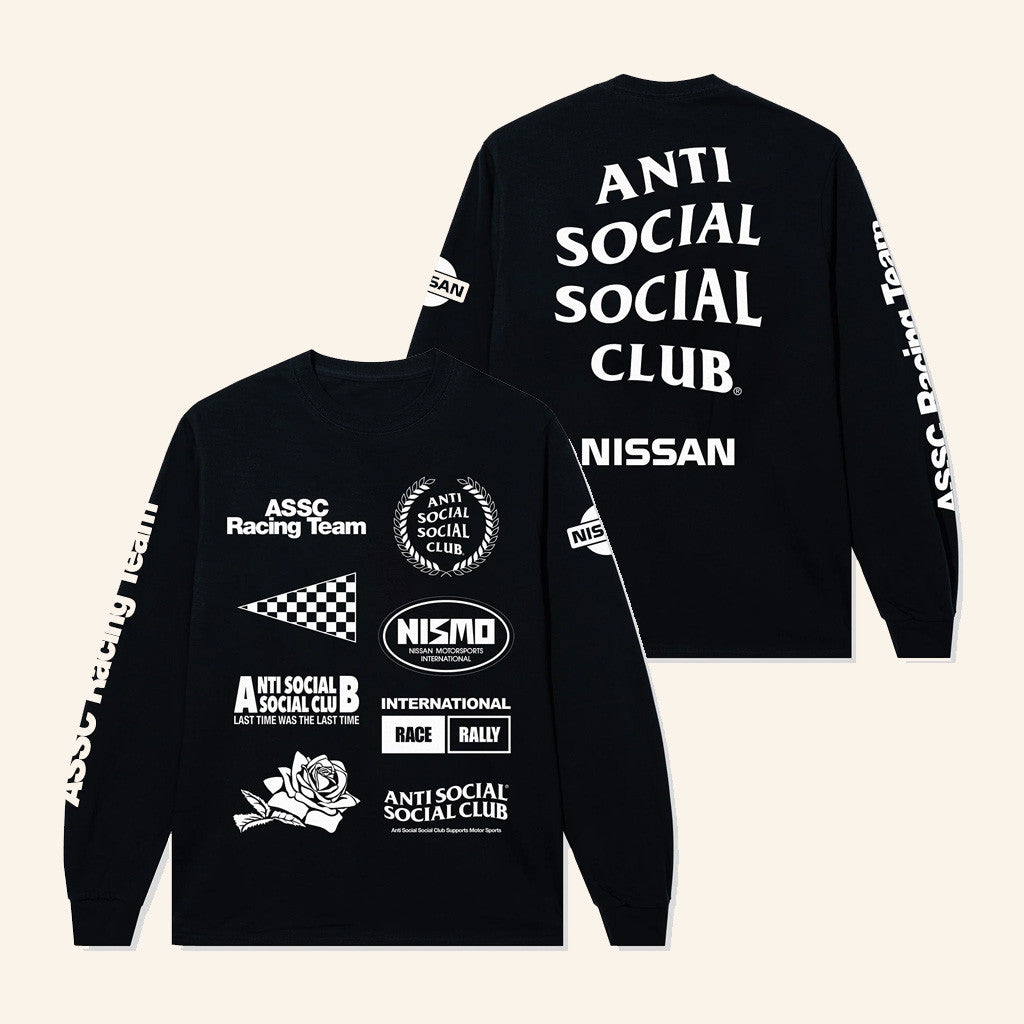 Anti Social Social Club Merch ASSC X Nissan Racing Team Long Sleeve T-Shirt Gifts For Friends - Lilybirchmarket