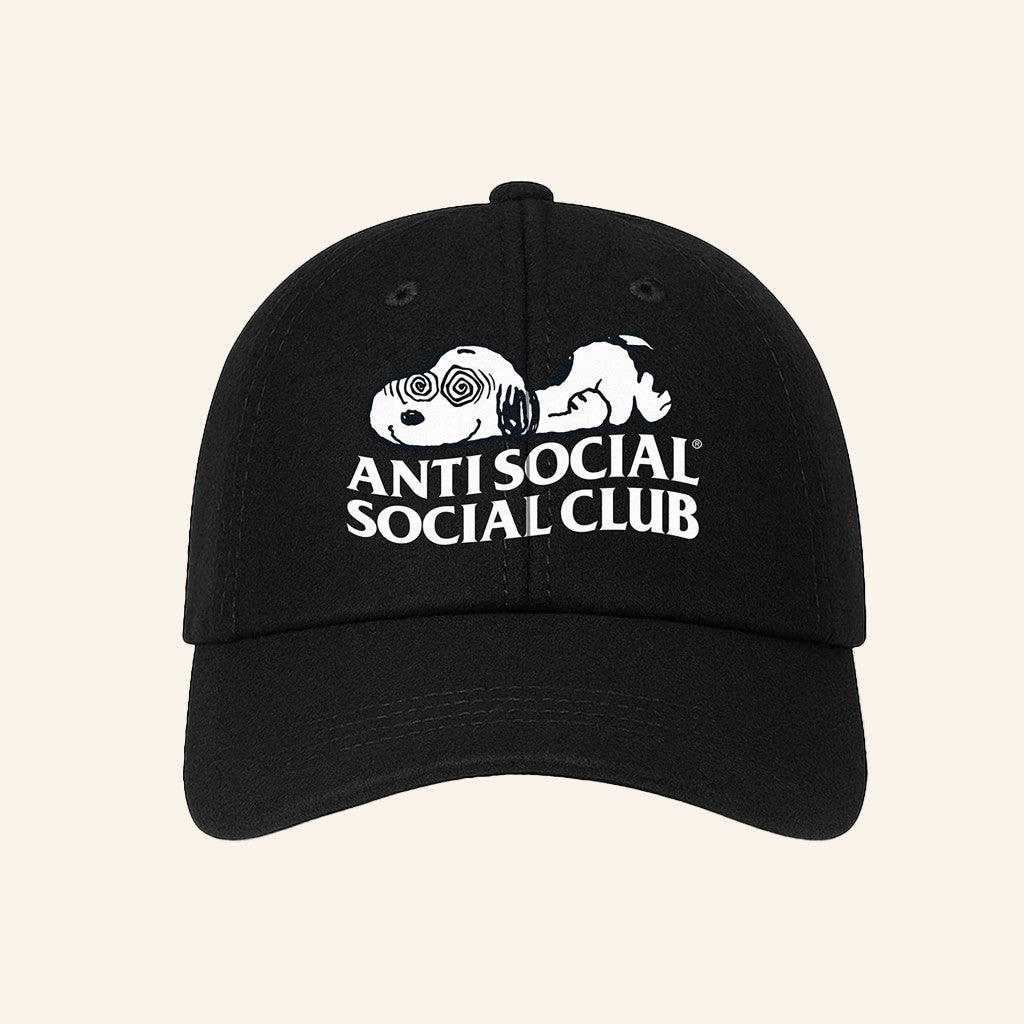 Anti Social Social Club Merch ASSC X Peanuts Feeling Funny Hat Gift Ideas For Son - Lilybirchmarket