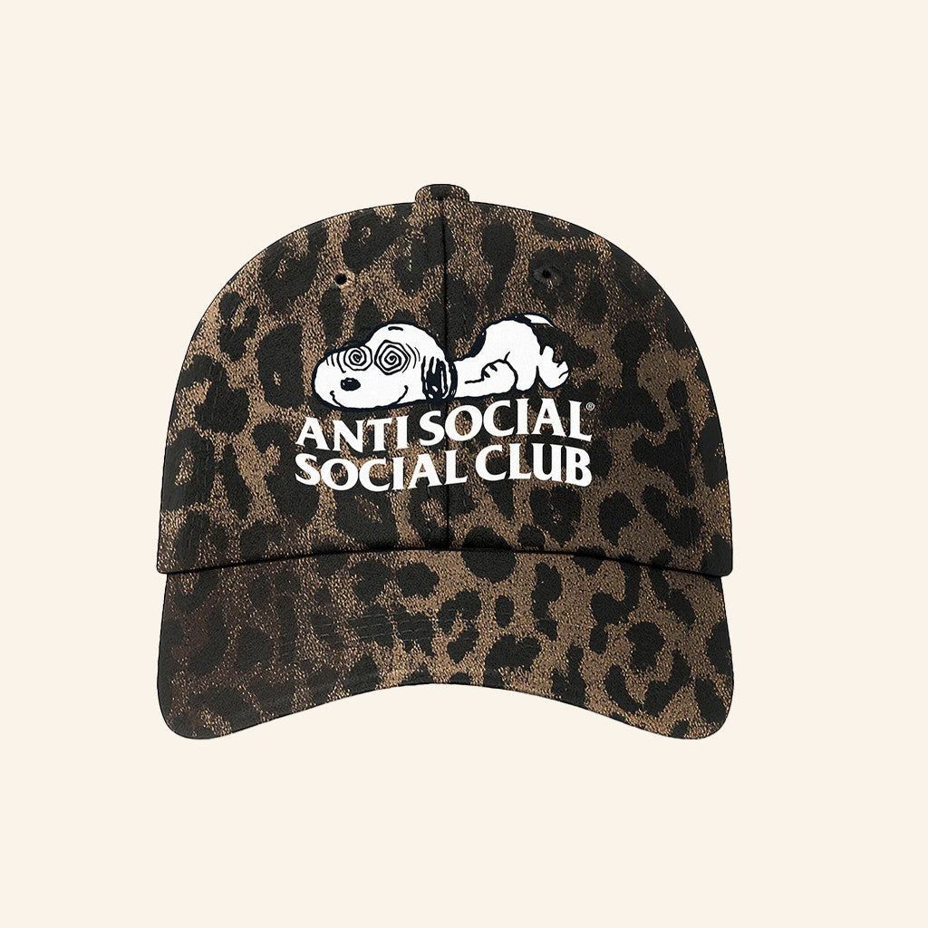Anti Social Social Club Merch ASSC X Peanuts Feeling Funny Hat Leopard Gifts For Friends - Lilybirchmarket
