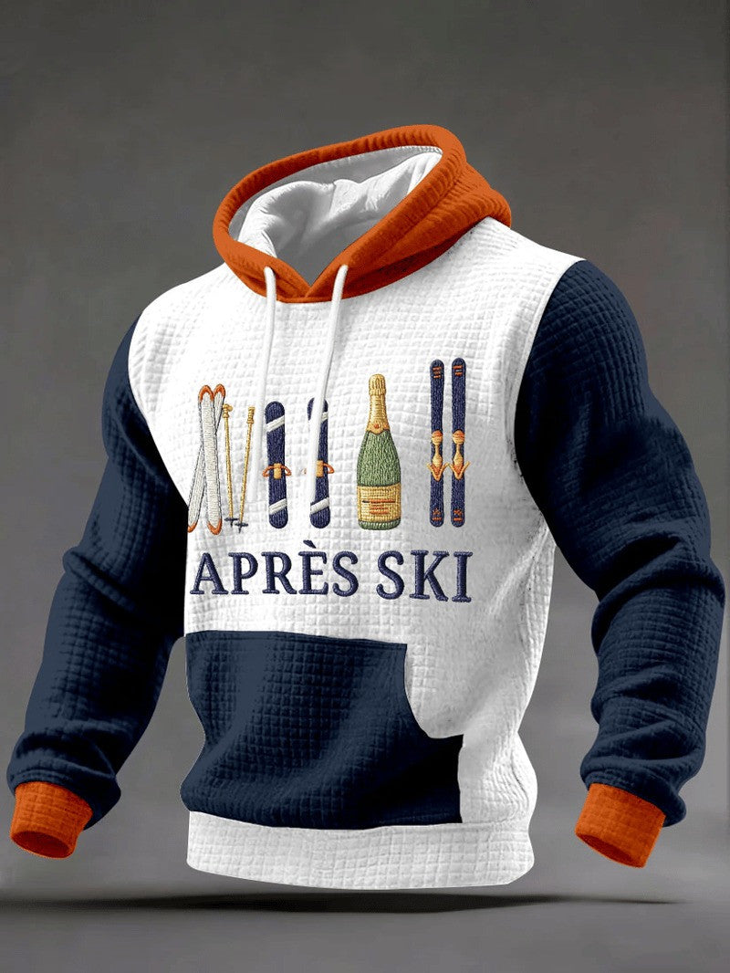 Apres Ski Waffle Hoodie Men's Colorado Ski Party Hoodie Gifts For Ski Lovers - Lilybirchmarket