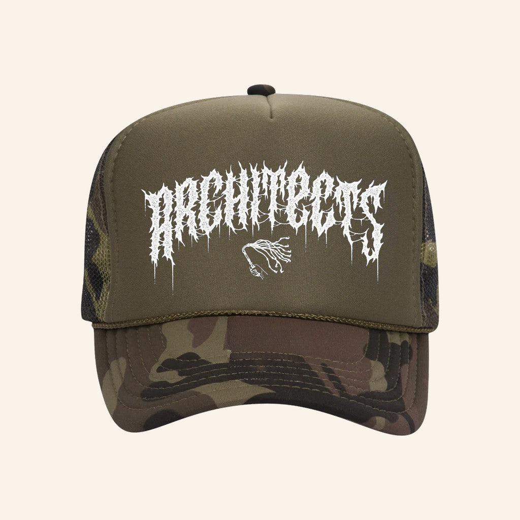 Architects Merch Architects Whiplash Camo Trucker Hat Christmas Gifts For Him - Lilybirchmarket