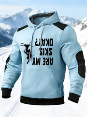 Are My Skis Ok Hoodie Winter Sports Hooded Sweatshirt Skier Gifts For Men - Lilybirchmarket