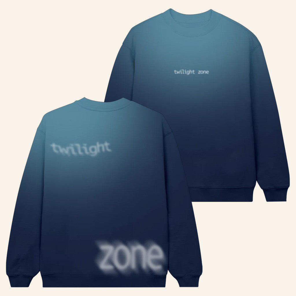 Ariana Grande Merch 2025 Twilight Zone Blue Crewneck Sweatshirt Gifts For Girlfriend - Lilybirchmarket