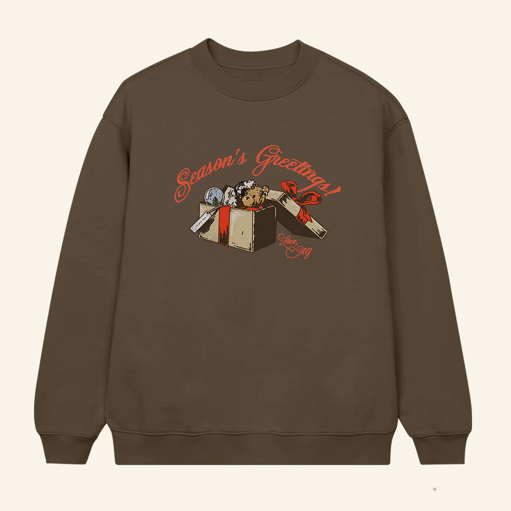 Ariana Grande Merch Season's Greetings Sweatshirt Christmas Gifts For Music Lovers - Lilybirchmarket