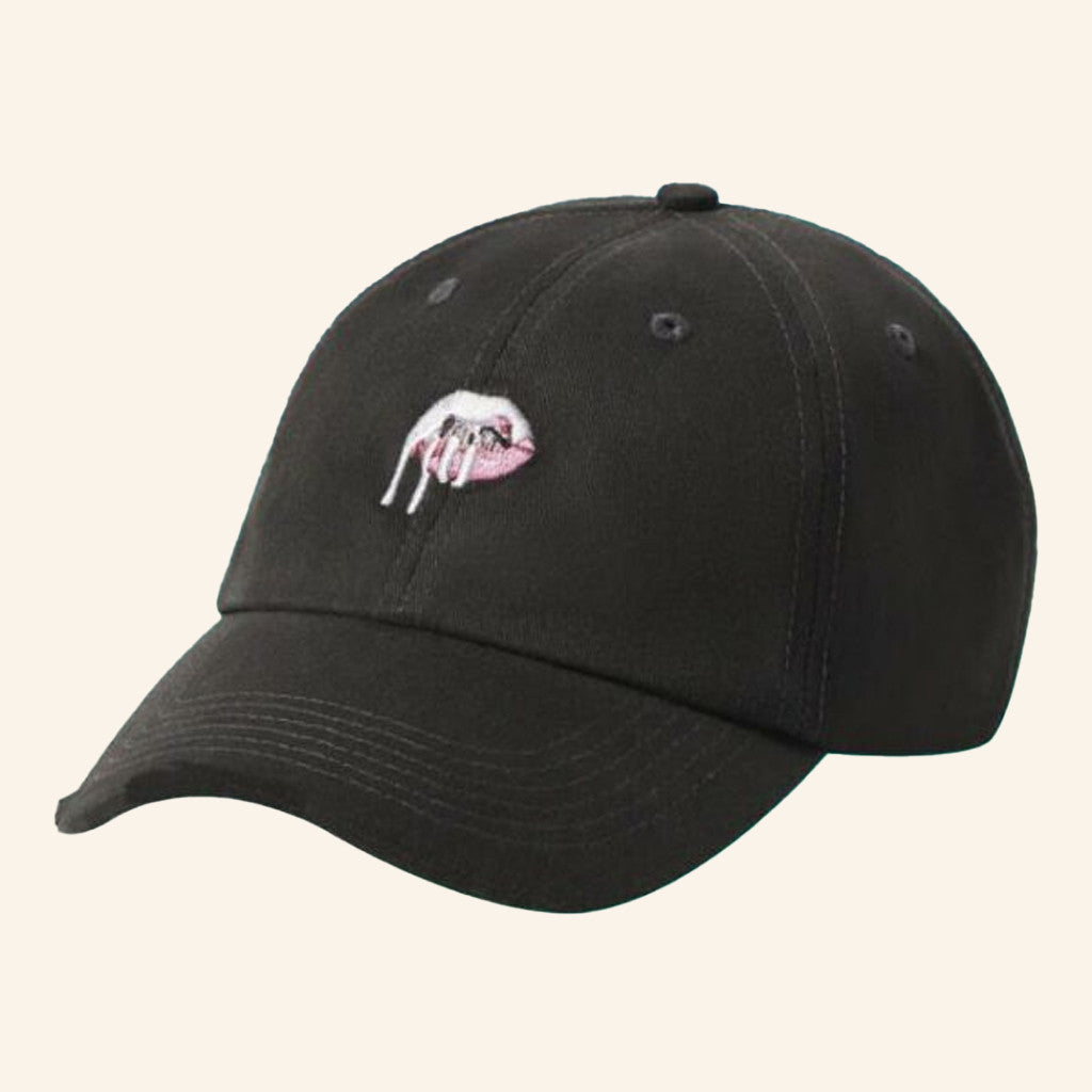 Arthur George Merch Embroidered Kylie Jenner Lips Logo Black Hat Xmas Gifts For Daughter - Lilybirchmarket
