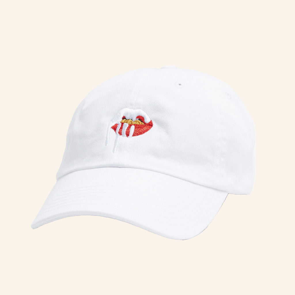 Arthur George Merch Embroidered Kylie Jenner Lips Logo White Hat Gifts For Girlfriend - Lilybirchmarket