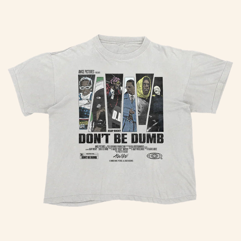 ASAP Rocky Merch Group T-Shirt Don't Be Dumb Shirt Gift Ideas For Rap Lovers - Lily Birch Market