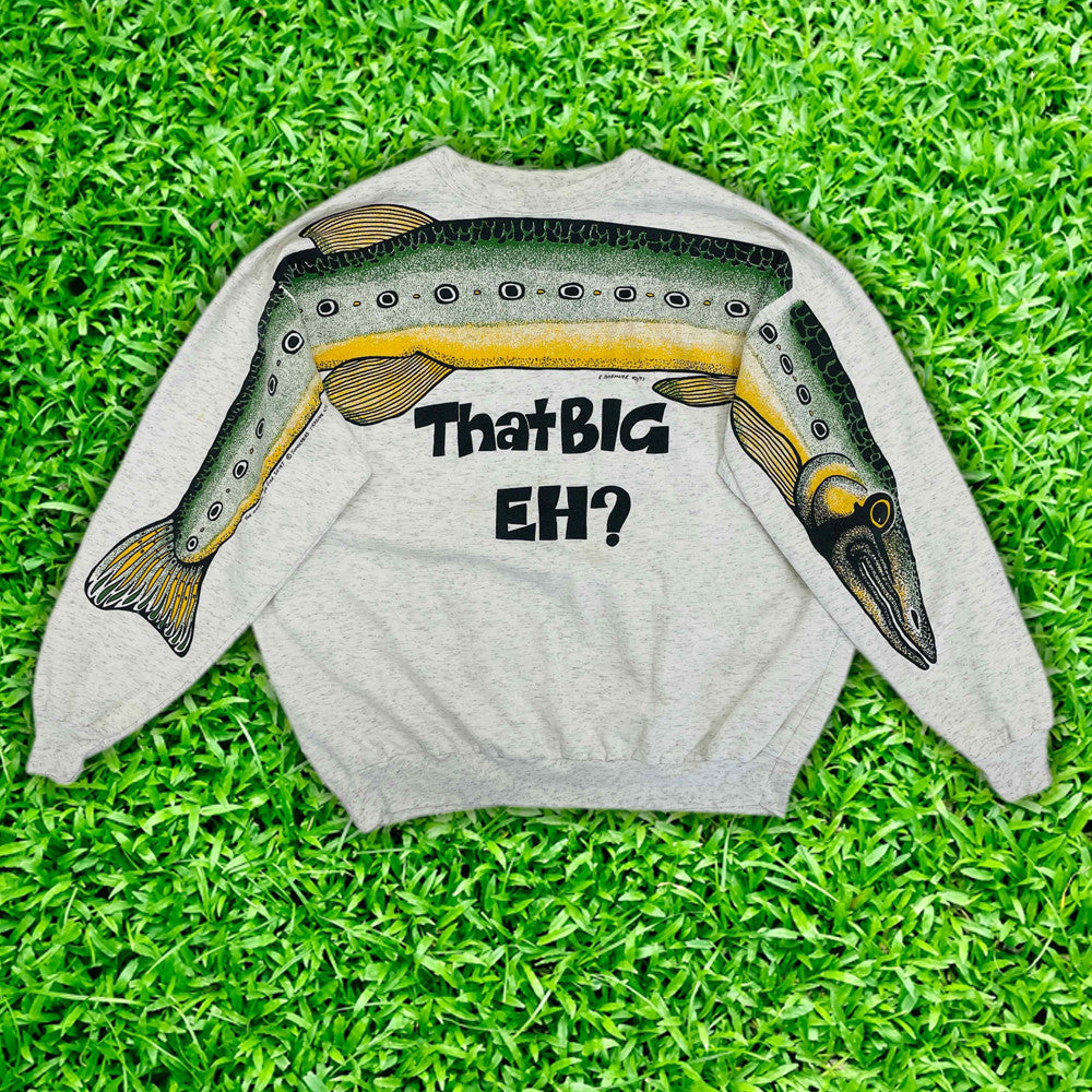 Ask Me How Big It Was Sweatshirt Fish That Big Eh Sweatshirt It Was This Big Fish Merch - Lilybirchmarket