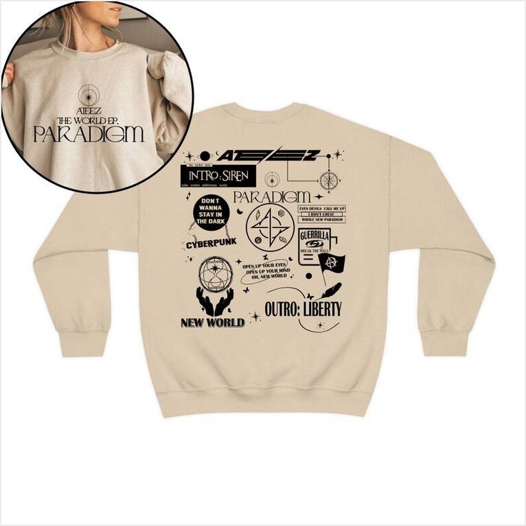 Ateez Paradigm Track List Album Sweatshirt Ateez Break The Wall Shirt Gifts For BFF Trendy Merch - Lilybirchmarket