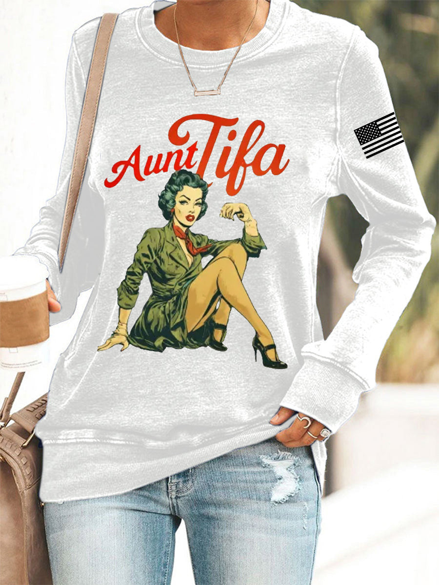 Aunt Tifa Sweatshirt No Kings 8647 Sweatshirt Gifts for Democracy - Lilybirchmarket