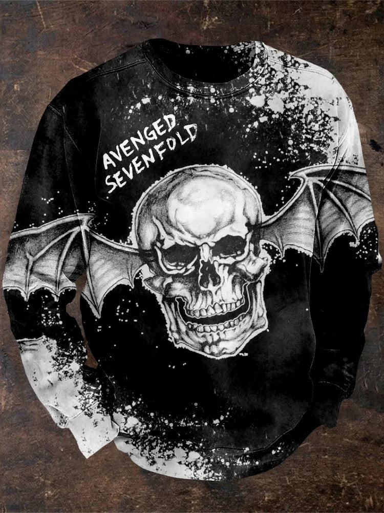Avenged Sevenfold Merch Avenged Sevenfold Bat Skull Sweatshirt Father's Day Presents For Son - Lilybirchmarket