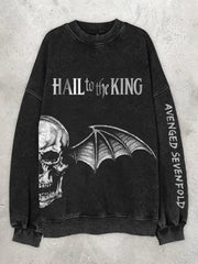 Avenged Sevenfold Merch Avenged Sevenfold Bat Skull Sweatshirt Gifts For Music Fans - Lilybirchmarket