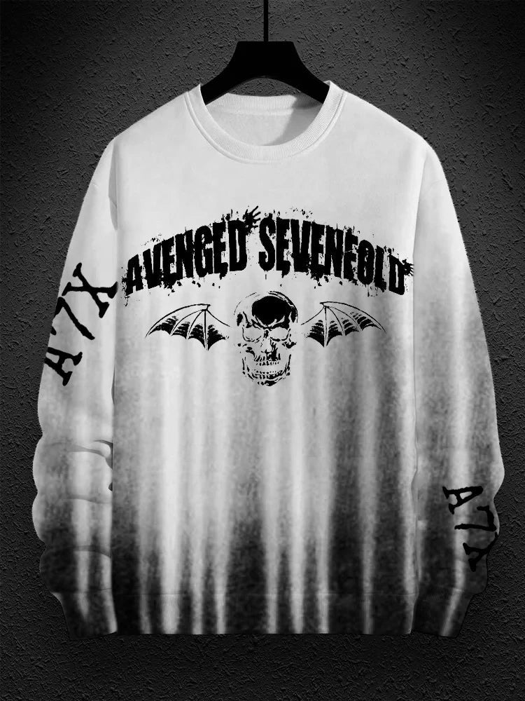 Avenged Sevenfold Merch Avenged Sevenfold Bat Skull Sweatshirt Online Mother Day Gifts - Lilybirchmarket