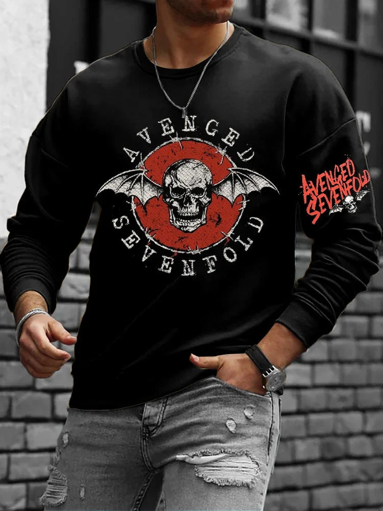 Avenged Sevenfold Merch Avenged Sevenfold Sweatshirt Bat Skull A7Z Merch Music Fans Gifts - Lilybirchmarket