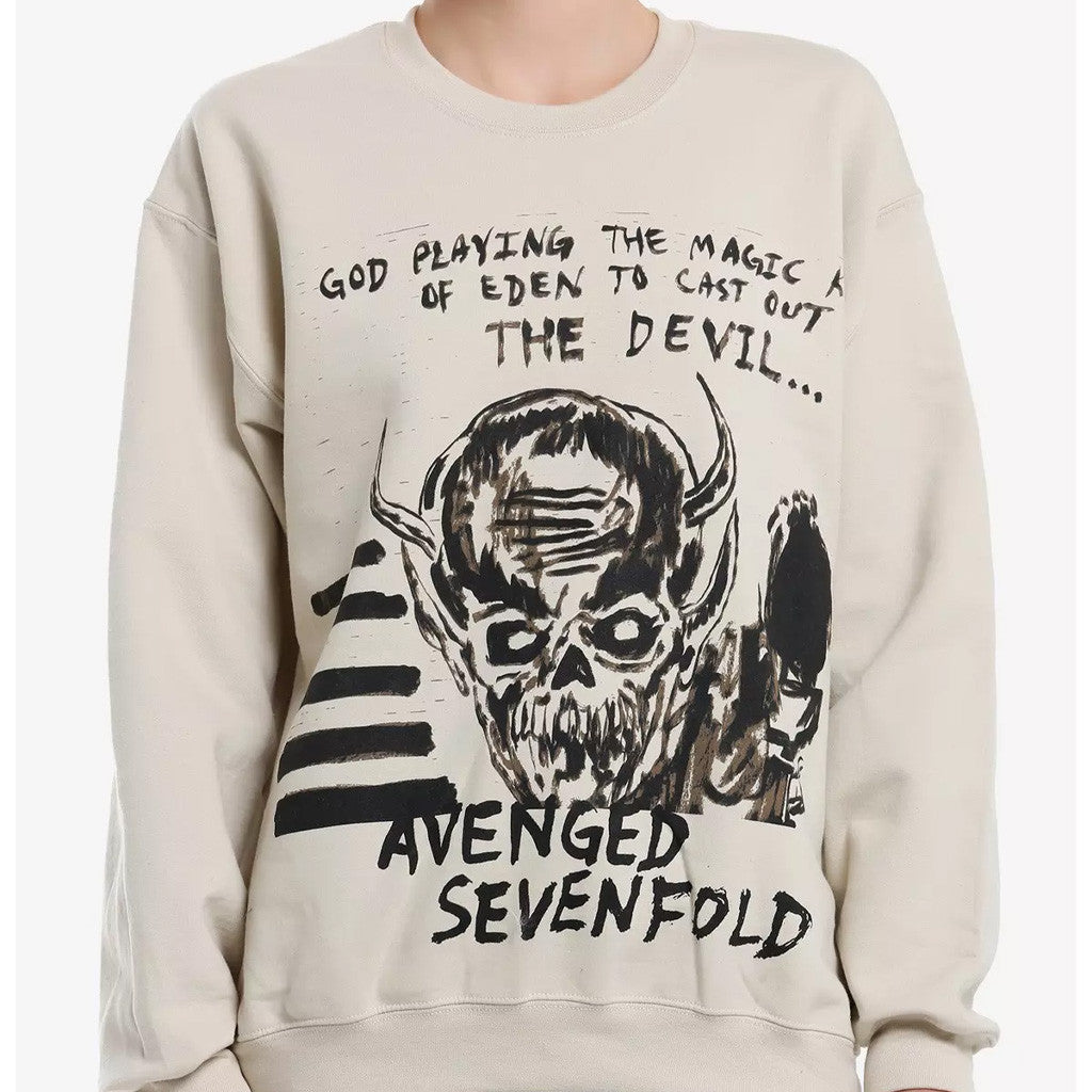 Avenged Sevenfold Merch Devil Skull Sweatshirt Unique Gifts For Music Lovers For Her - Lilybirchmarket