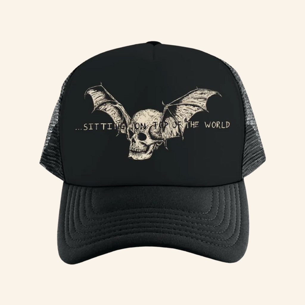 Avenged Sevenfold Merch Sitting On Top Of The World Trucker Hat Gifts For Music Lovers - Lilybirchmarket