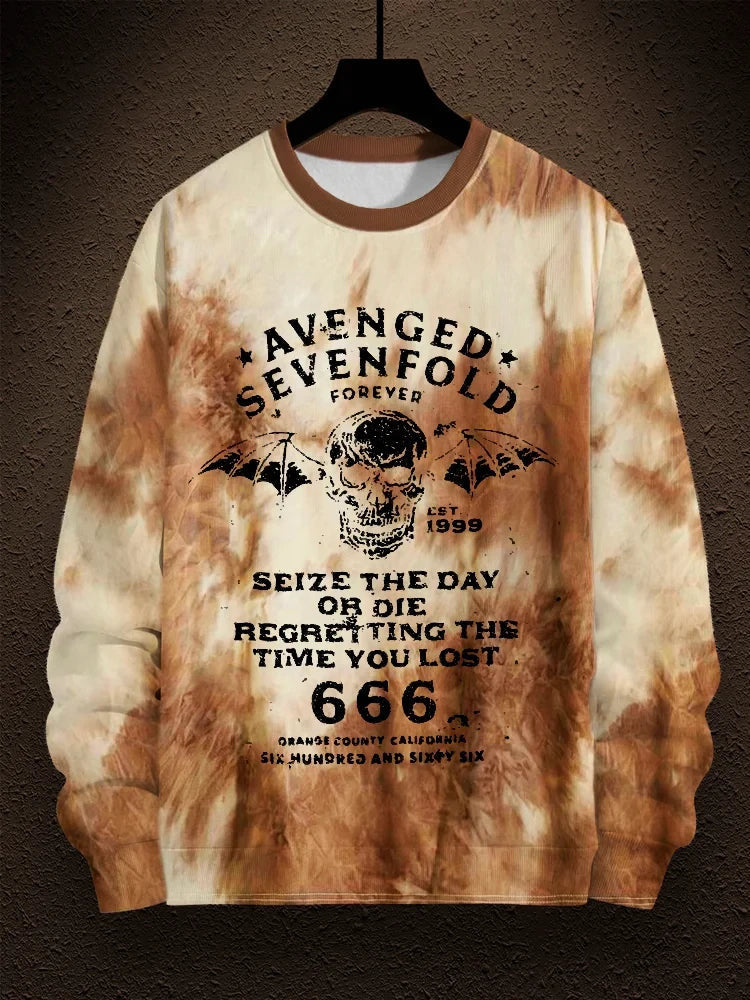 Avenged Sevenfold Merch Sweatshirt Bat Skull A7Z Merch Music Fans Gifts For Father's Day - Lilybirchmarket