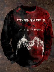 Avenged Sevenfold Merch Wings Skull A7X Sweatshirt Gifts For Father's Day Ideas - Lilybirchmarket