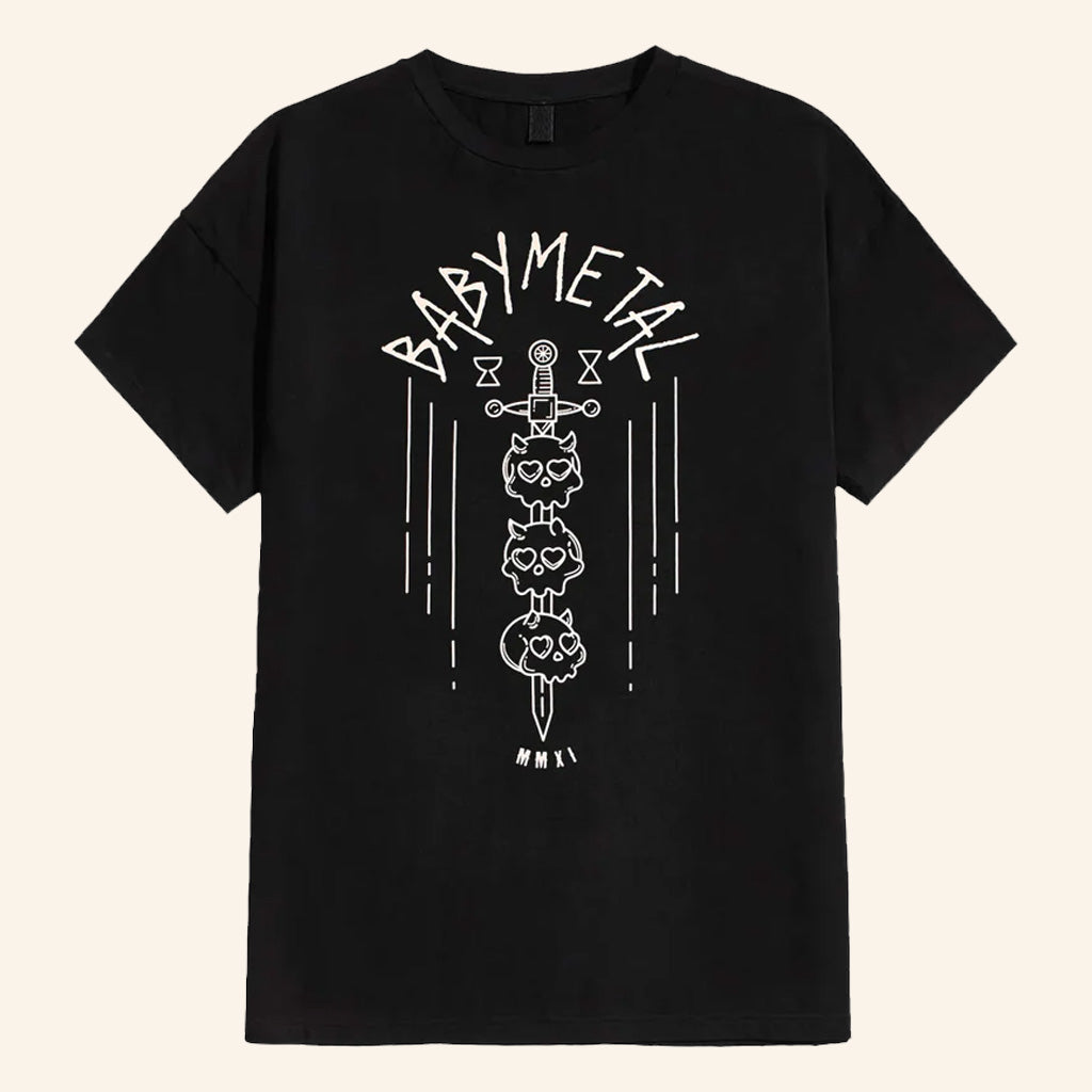 Babymetal Merch Skull Sword T-Shirt Music Lover Gifts For Him - Lily Birch Market