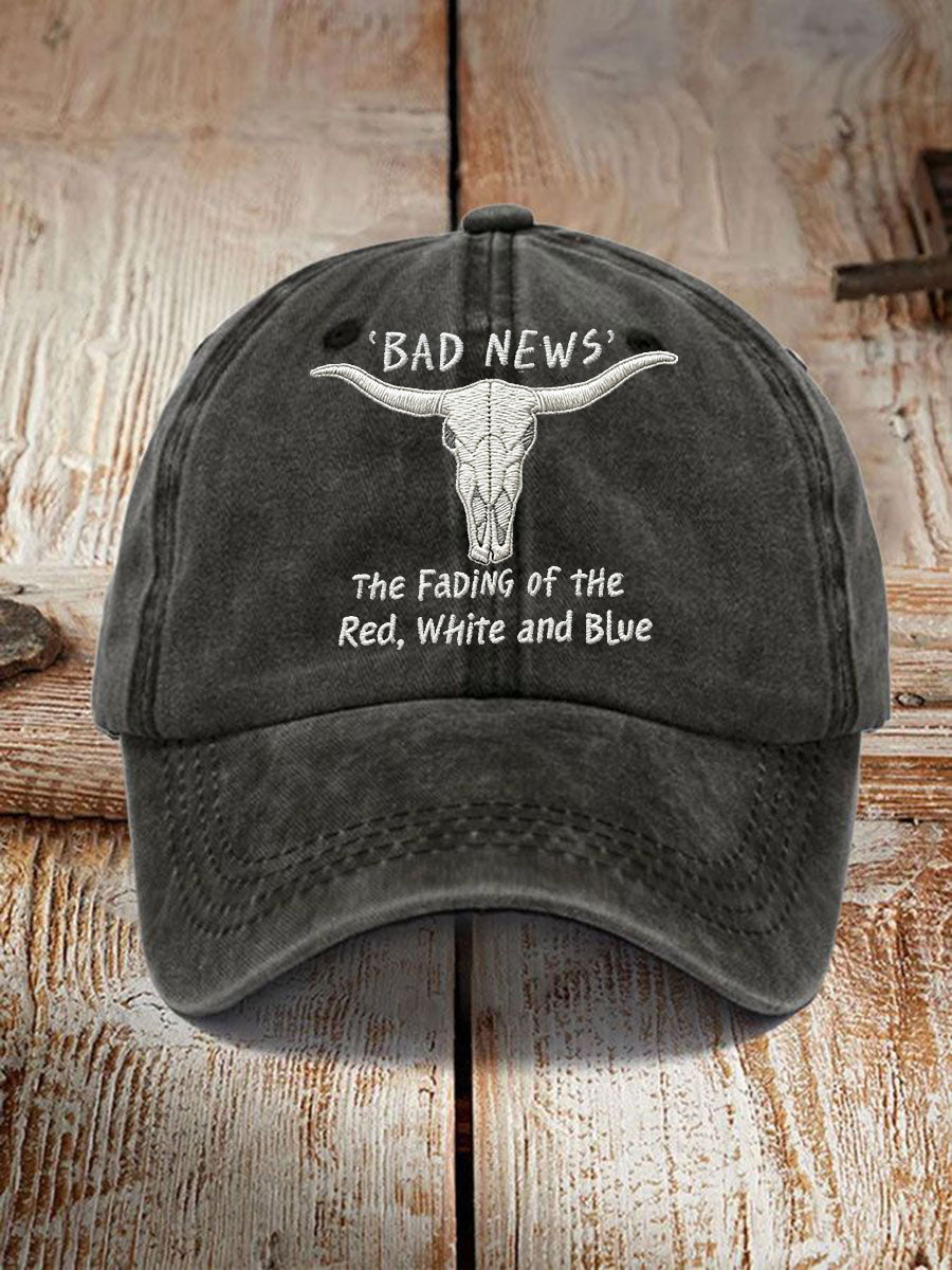 Bad News The Fading Of The Red White And Blue Hat Anti Fascism Hat Portland Frog Merch - Lilybirchmarket