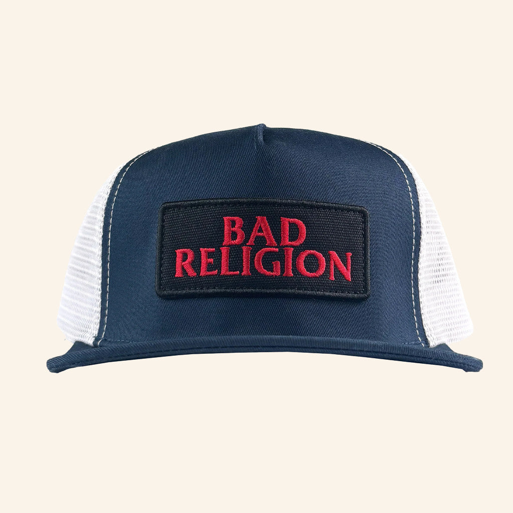 Bad Religion Merch Embroidered Bad Religion Text Trucker Snapback Hat Gifts For Dad - Lilybirchmarket