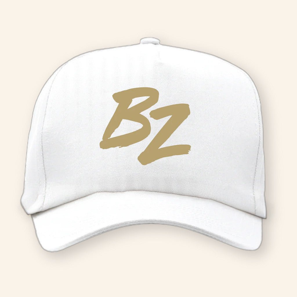 Bailey Zimmerman Merch Tour 2025 BZ Gold Logo White Hat Husband Gifts - Lilybirchmarket