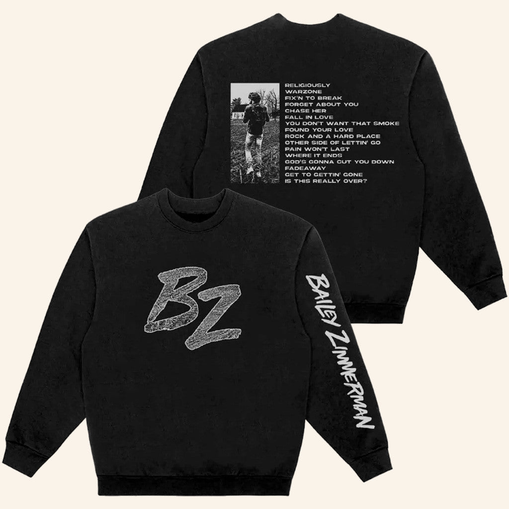 Bailey Zimmerman Merch Tour 2025 Religiously Black Sweatshirt Gifts For Fans - Lilybirchmarket