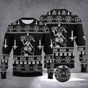 Baphomet Ugly Christmas Sweater Baphomet Xmas Sweater - Lily Birch Market