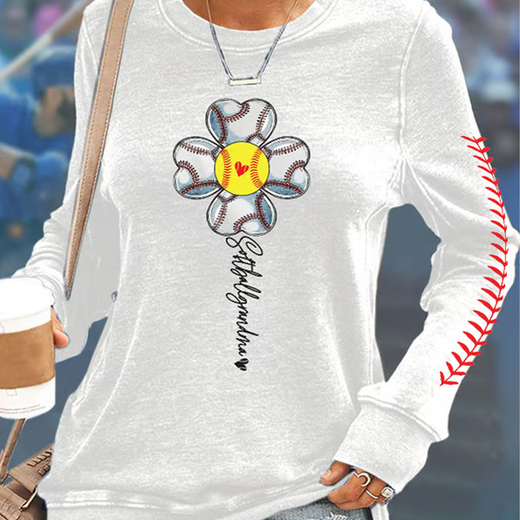 Baseball Grandma Sweatshirt Cute Graphic Game Day Apparel Gifts For Grandma - Lilybirchmarket