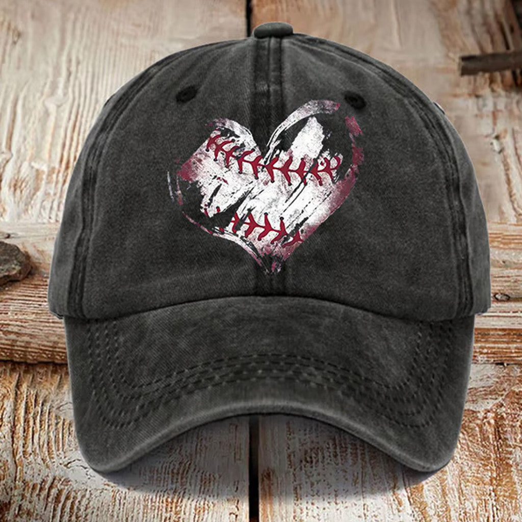 Baseball Heart Hat Game Day Vintage Cap Best Gifts For Baseball Lovers - Lilybirchmarket