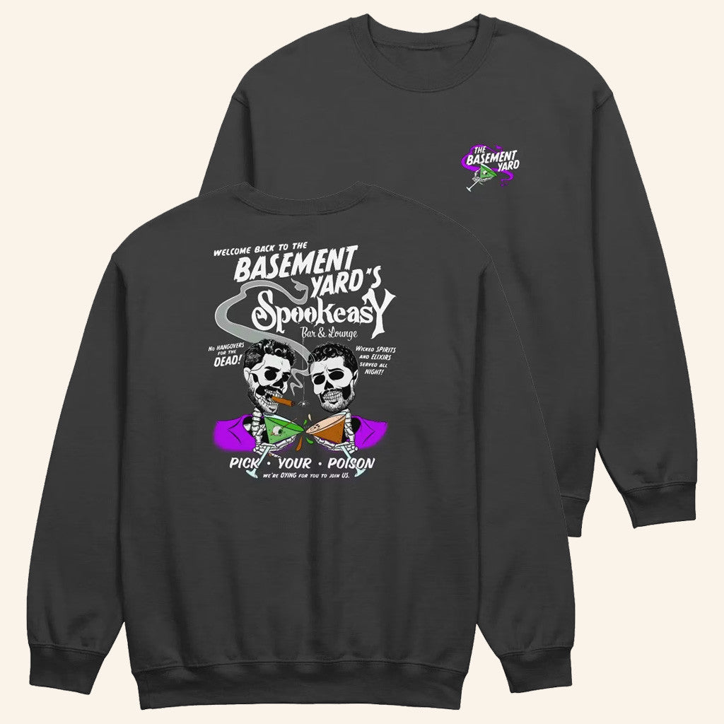 Basement Yard Merch The Spookeasy Bar And Lounge Sweatshirt Halloween Gifts For Him - Lilybirchmarket