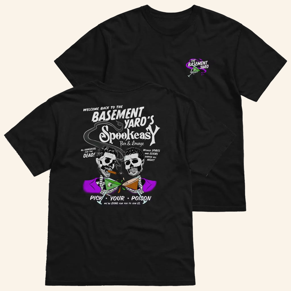 Basement Yard Merch The Spookeasy Bar And Lounge T-Shirt Best Halloween Gifts For Friends - Lily Birch Market