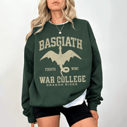 Basgiath War College Sweatshirt Green Fourth Wing Sweatshirt Sweatshirt Gifts For Mom - Lilybirchmarket